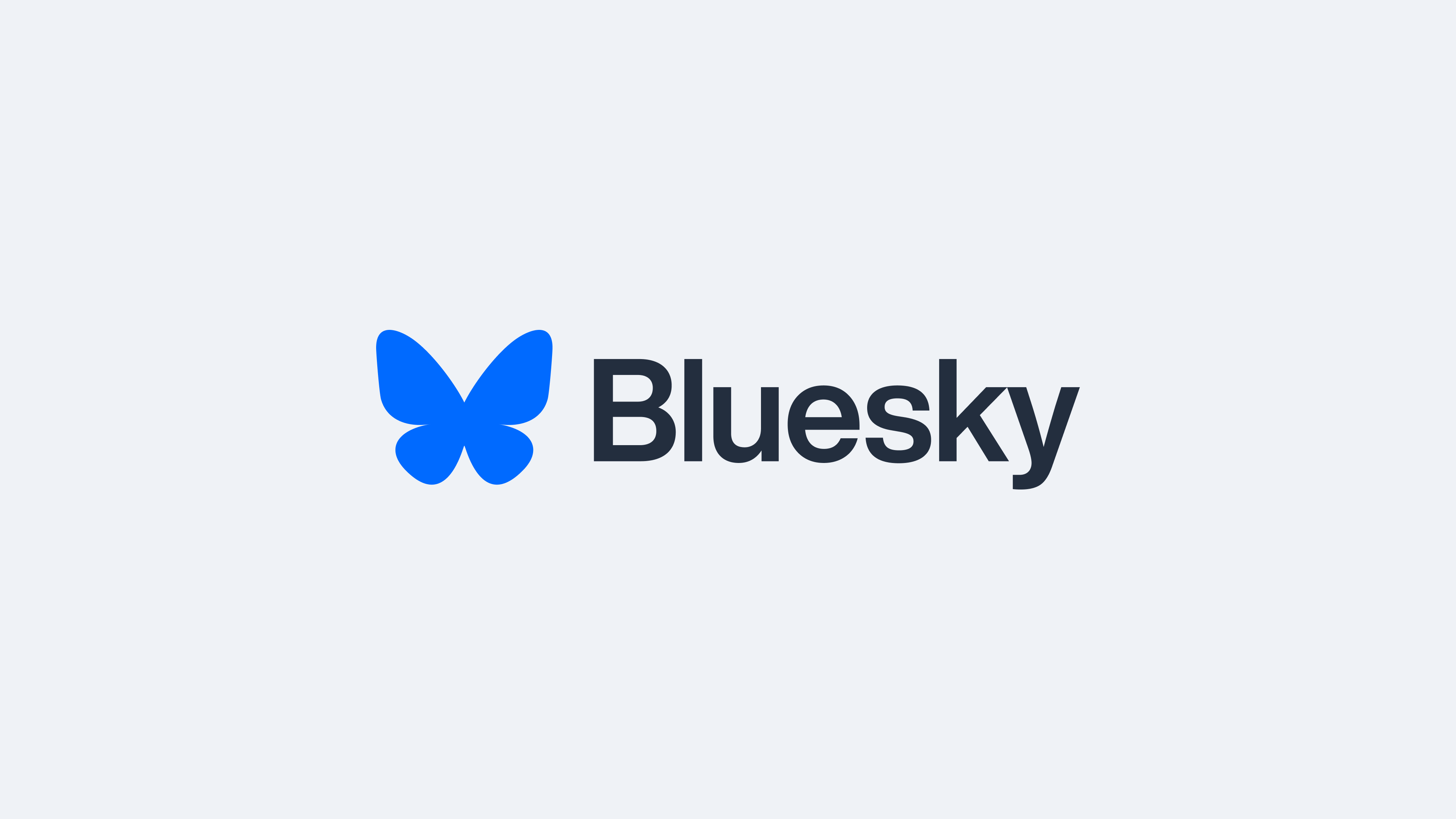 Bluesky banner: blue + dark gray on light gray