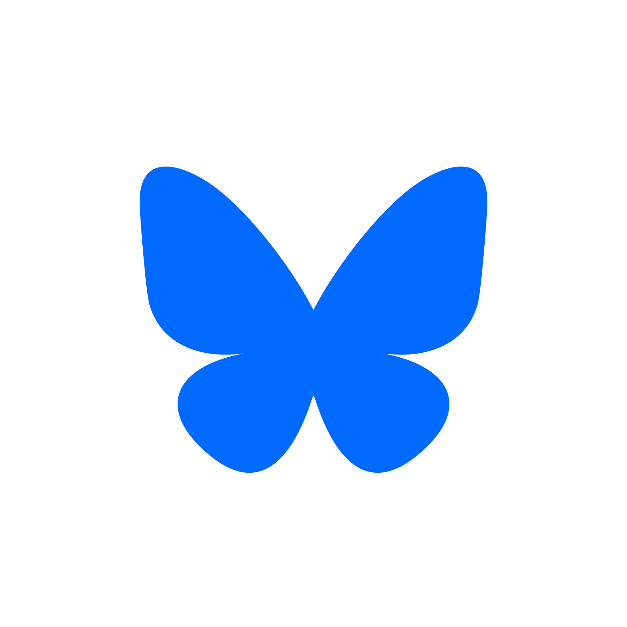 Bluesky square logo: blue on white