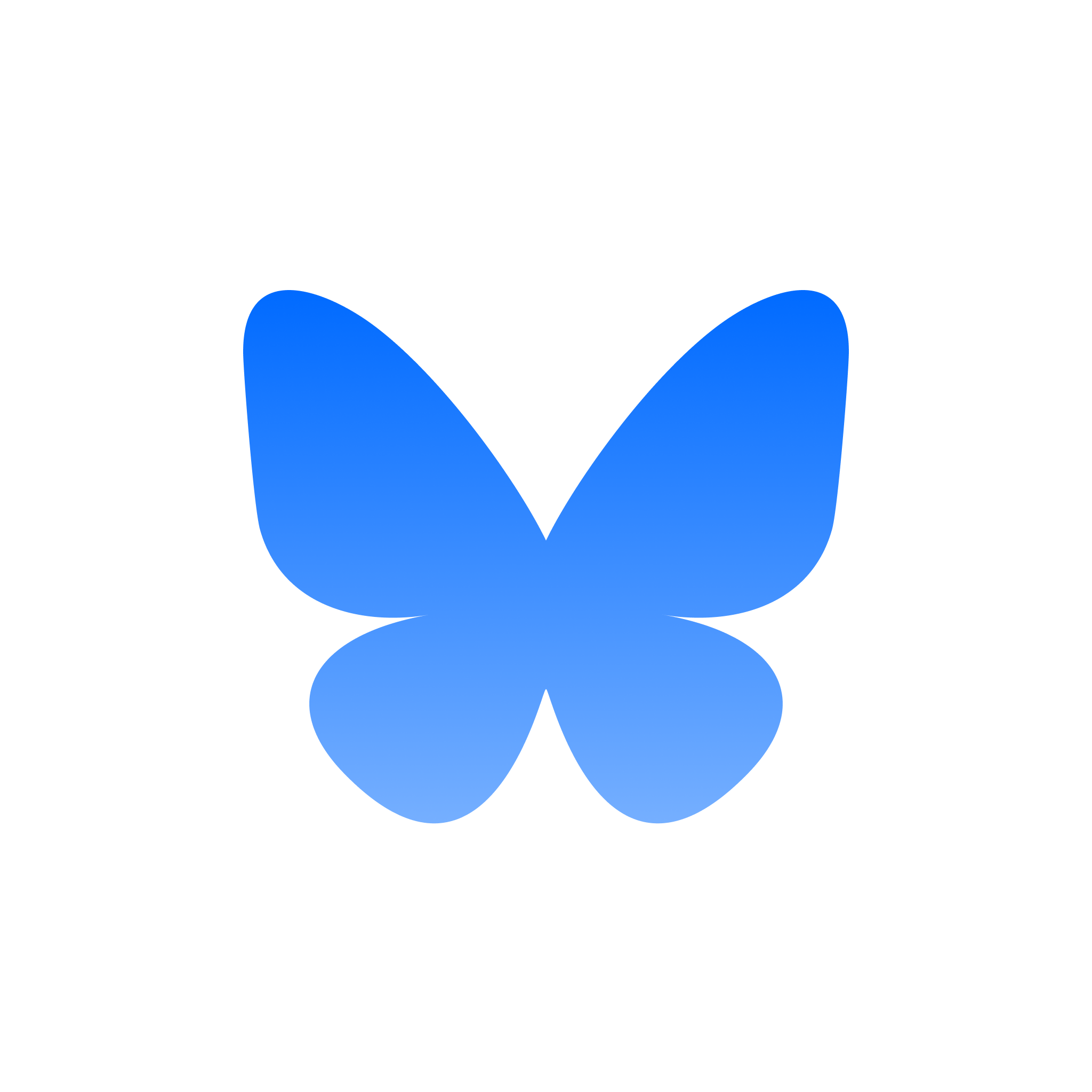 Bluesky square logo: blue gradient