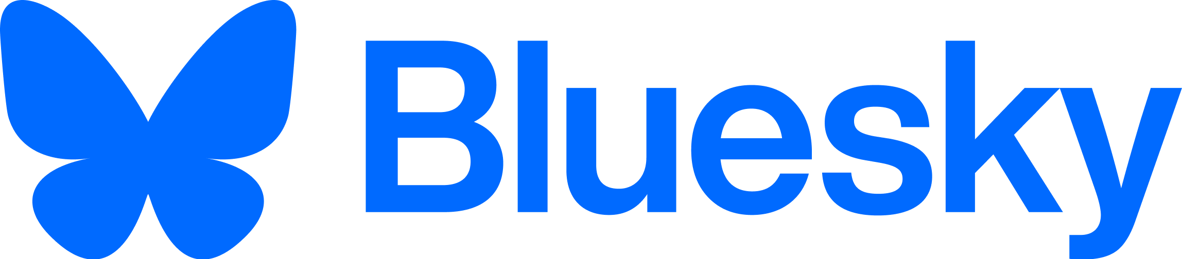 Bluesky full logo, blue variant