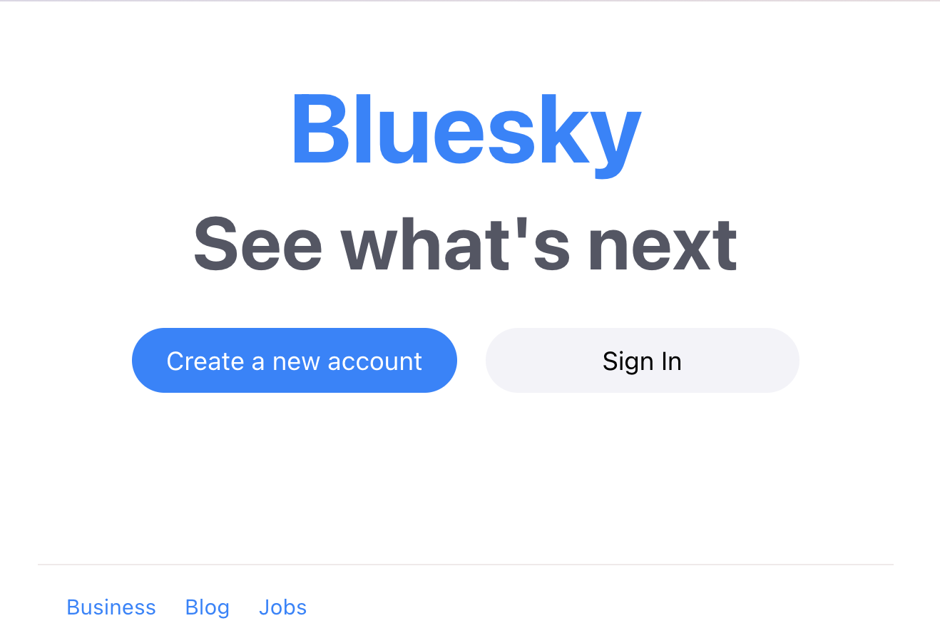 The Bluesky web app